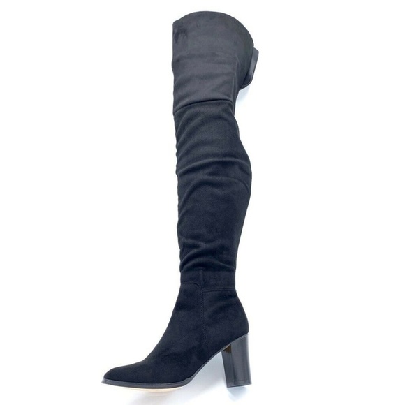 Olivia Miller Shoes - NEW Olivia Miller Boots Textile Block High Heel 9